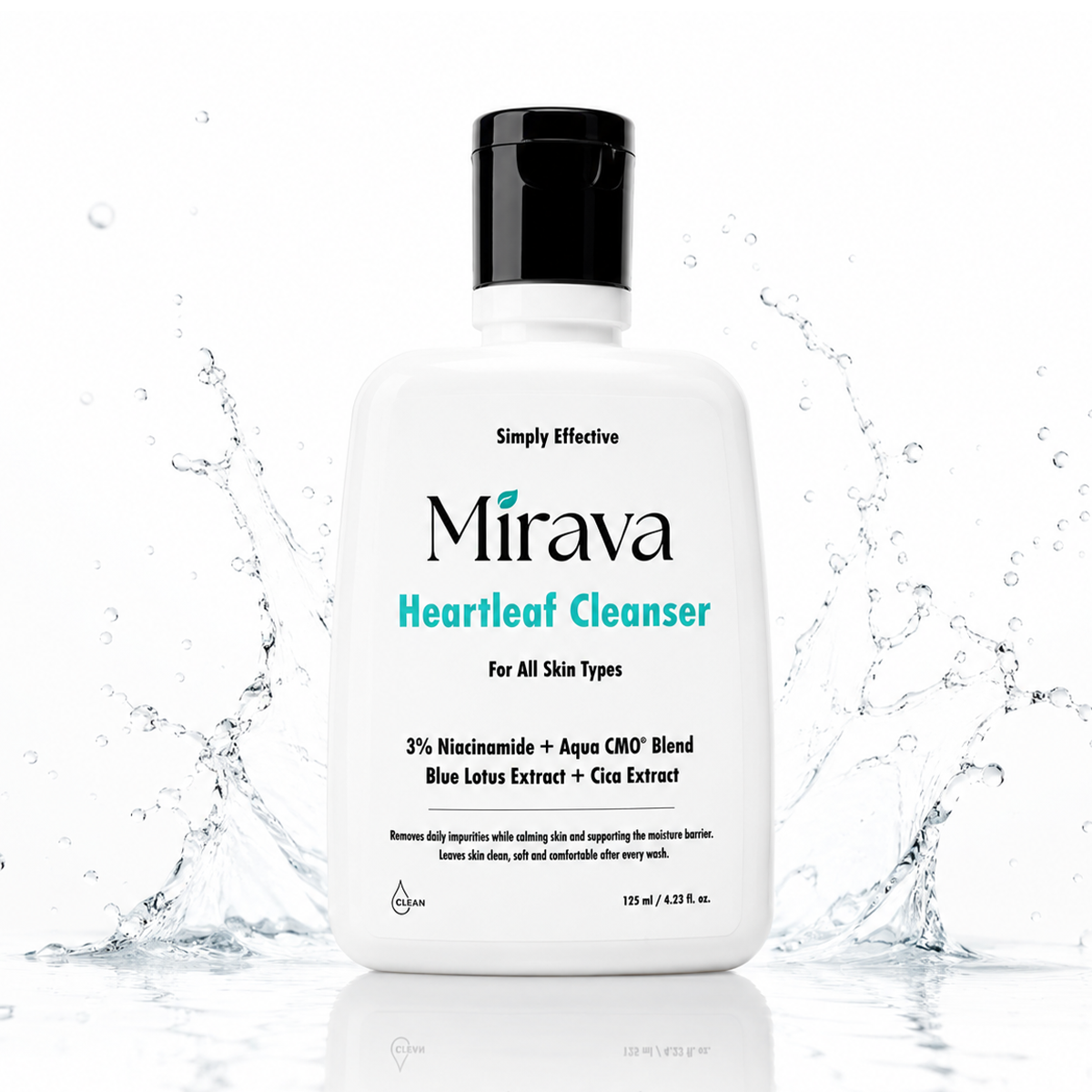 Mirava Heartleaf Cleanser – Niacinamide + Ceramide Based Formula | Barrier-Care Face Wash