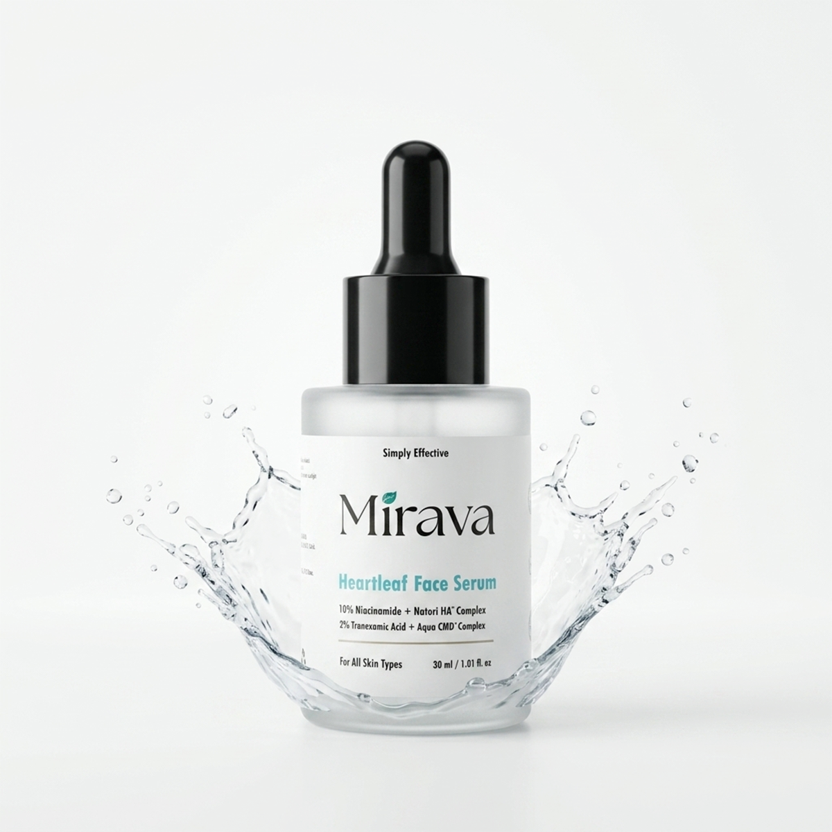 Mirava Heartleaf Face Serum – Niacinamide 10% + Tranexamic Acid 2% | Brightening & Barrier Serum