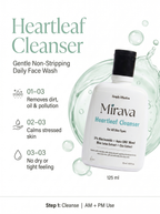 Mirava Heartleaf Cleanser – Niacinamide + Ceramide Based Formula | Barrier-Care Face Wash