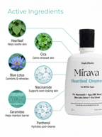 Mirava Heartleaf Cleanser – Niacinamide + Ceramide Based Formula | Barrier-Care Face Wash