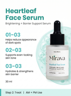 Mirava Heartleaf Face Serum – Niacinamide 10% + Tranexamic Acid 2% | Brightening & Barrier Serum