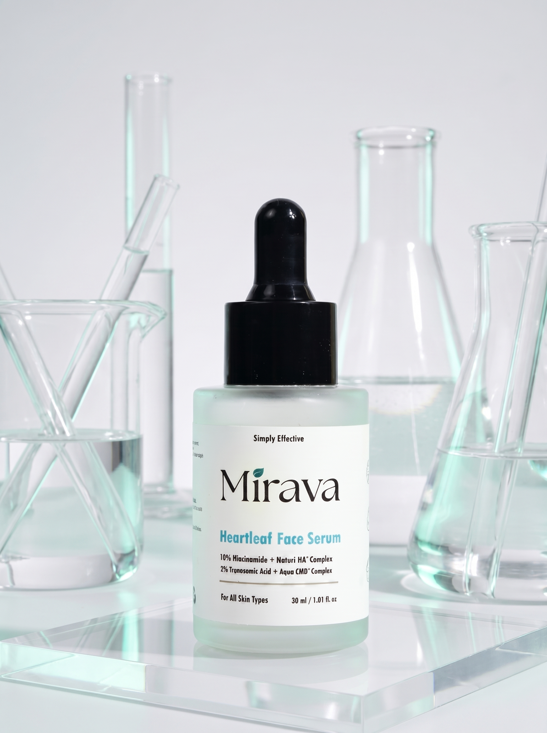 Mirava Heartleaf Face Serum – Niacinamide 10% + Tranexamic Acid 2% | Brightening & Barrier Serum